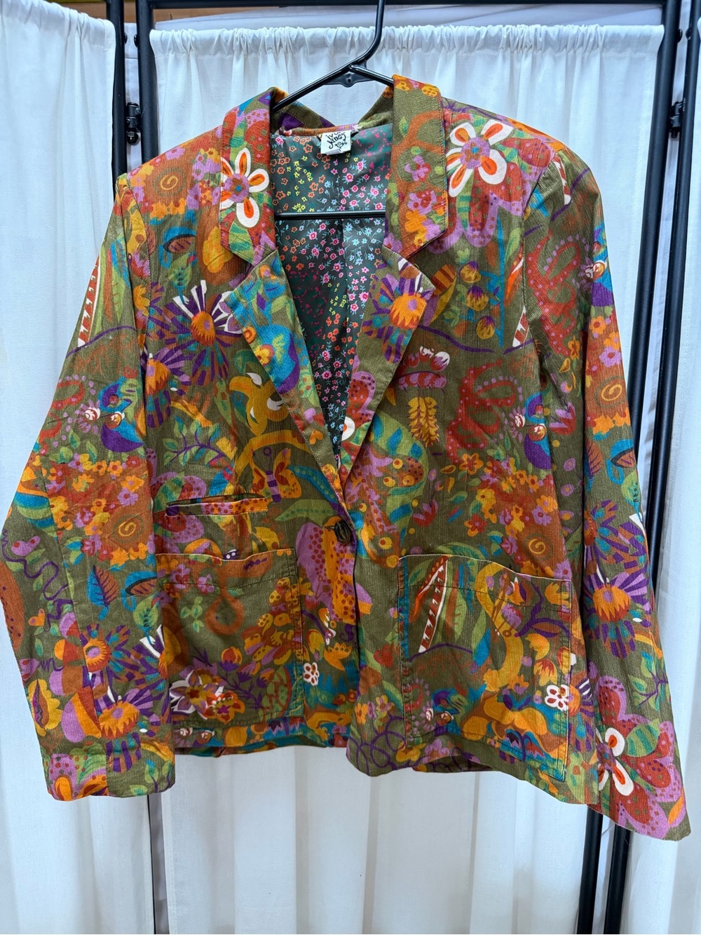 ivy jane Multicolor Floral Print Blazer in Olive Green